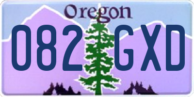 OR license plate 082GXD