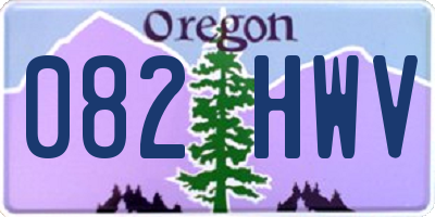 OR license plate 082HWV