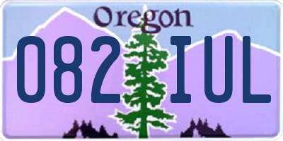 OR license plate 082IUL