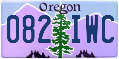 OR license plate 082IWC