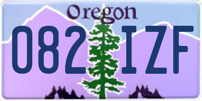 OR license plate 082IZF