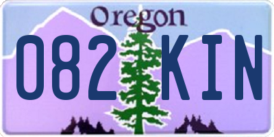 OR license plate 082KIN