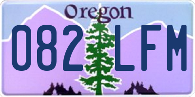 OR license plate 082LFM