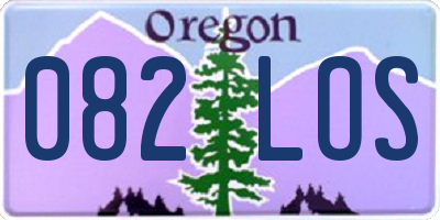 OR license plate 082LOS