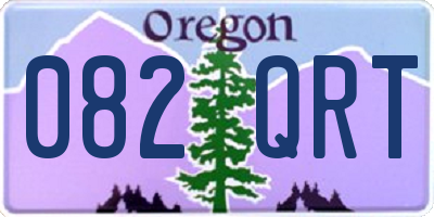 OR license plate 082QRT