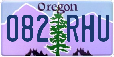 OR license plate 082RHU