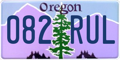 OR license plate 082RUL