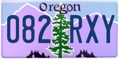 OR license plate 082RXY