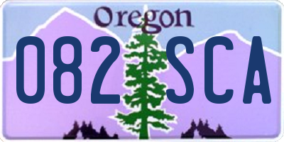 OR license plate 082SCA
