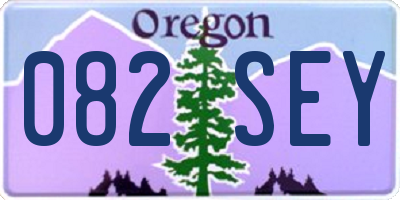 OR license plate 082SEY
