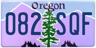 OR license plate 082SQF