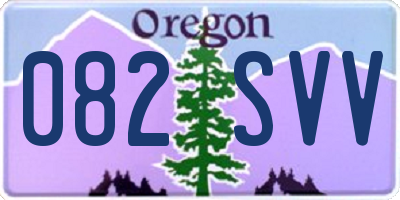 OR license plate 082SVV