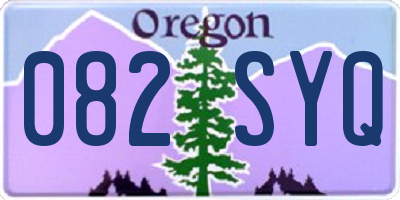 OR license plate 082SYQ