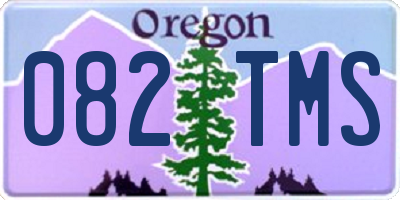 OR license plate 082TMS
