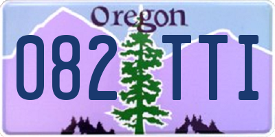 OR license plate 082TTI