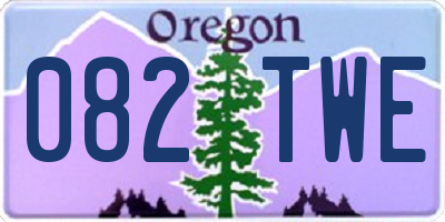 OR license plate 082TWE