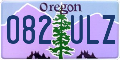OR license plate 082ULZ