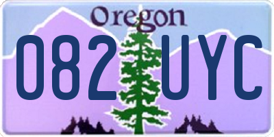 OR license plate 082UYC