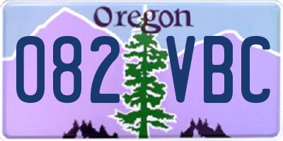 OR license plate 082VBC