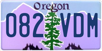 OR license plate 082VDM