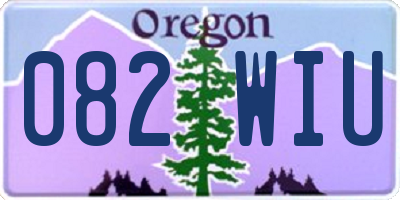 OR license plate 082WIU
