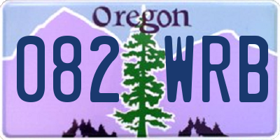 OR license plate 082WRB