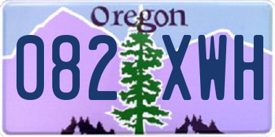 OR license plate 082XWH