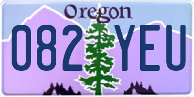 OR license plate 082YEU