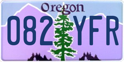 OR license plate 082YFR
