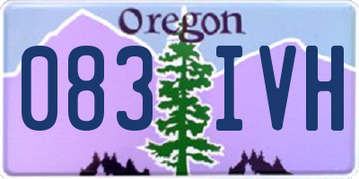 OR license plate 083IVH