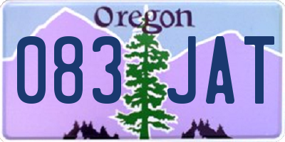 OR license plate 083JAT