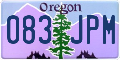 OR license plate 083JPM