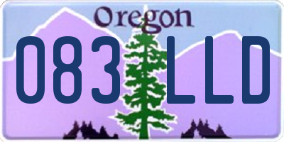 OR license plate 083LLD