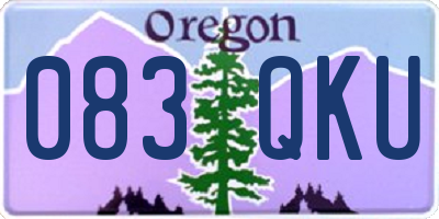 OR license plate 083QKU