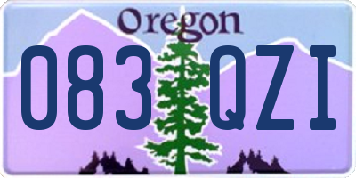 OR license plate 083QZI