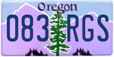 OR license plate 083RGS