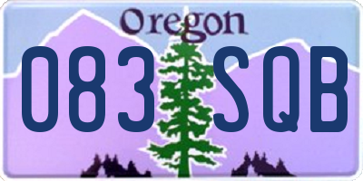 OR license plate 083SQB