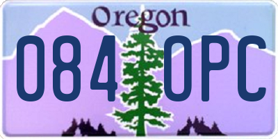 OR license plate 084OPC