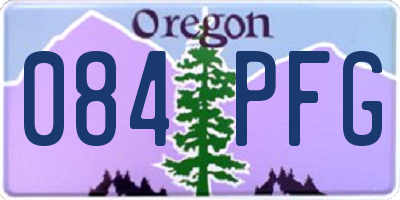 OR license plate 084PFG