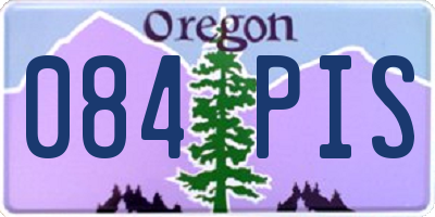 OR license plate 084PIS