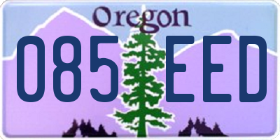 OR license plate 085EED