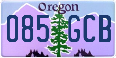OR license plate 085GCB