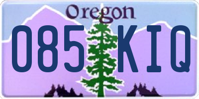 OR license plate 085KIQ