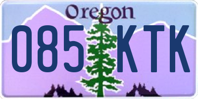 OR license plate 085KTK