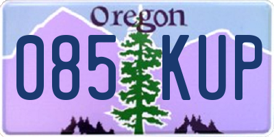 OR license plate 085KUP
