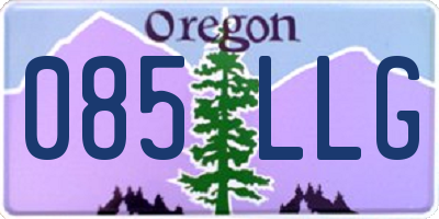 OR license plate 085LLG
