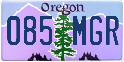 OR license plate 085MGR