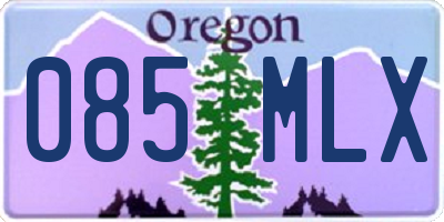 OR license plate 085MLX