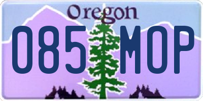 OR license plate 085MOP