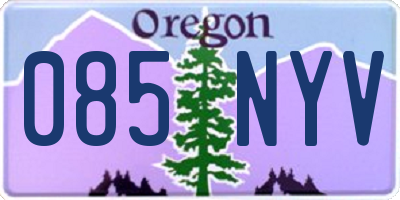 OR license plate 085NYV